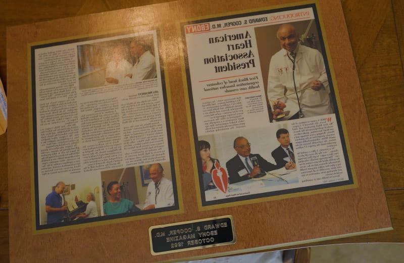 Ebony magazine profiled Dr. Edward Cooper in its October 1992 issue. (Courtesy of Dr. Edward Cooper via Mirar Media Group for the American Heart Association)