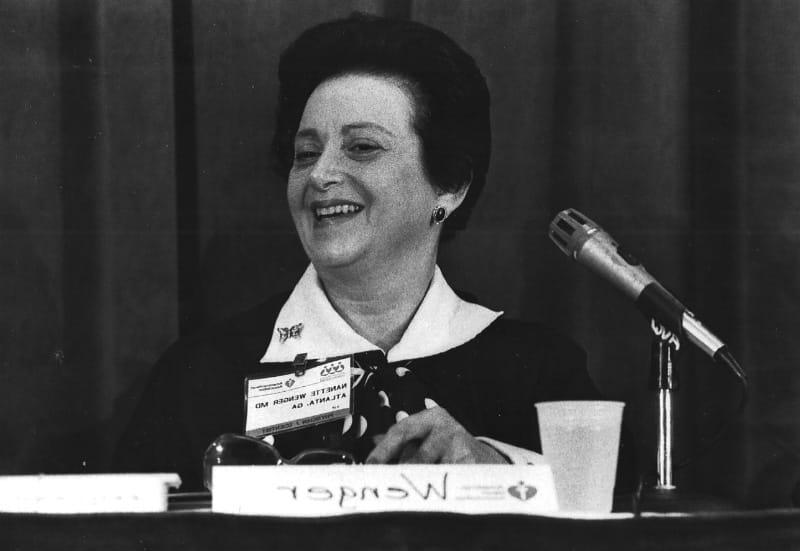 Dr. Nanette Wenger at the American Heart Association's Scientific Sessions conference in New Orleans in 1992. (American Heart Association archives)