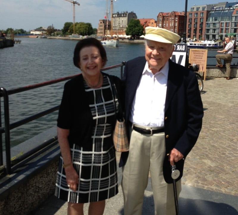 Dr. Nanette Wenger and her husband, Julius, on vacation in Europe. They were married for 55 years before his death in 2013. (Photo courtesy of Dr. Nanette Wenger)